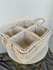 Donica pleciona  beżowa 4 przegrody 17