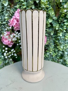 Świecznik ceramiczny rózowo-złoty 26 