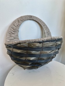 Donica wisząca szara 36