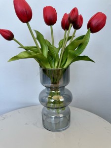 Wazon szklany  antracyt  18