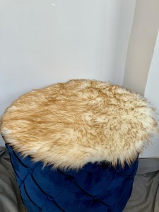 Dywanik włochacz biało-rudy  90 