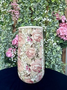 Wazon w kwiaty pudrowy róż 27