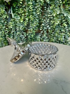 Pojemnik dekoracyjny srebrny 11