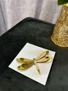 Zawieszka ważka złota 5szt