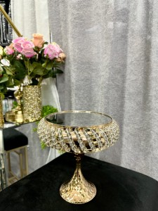 Patera złota z kryształkami 22