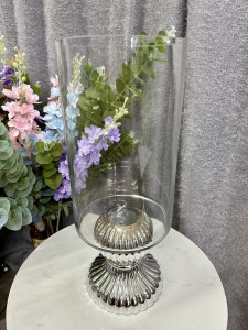 Wazon szklany srebrny 38.5