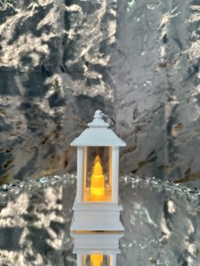 Lampion biały LED 9