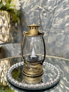 Lampion złoto-czarny LED 13