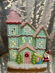 Domek LED z mikołajem  30