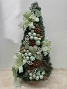 Choinka stożek z dekorem 90