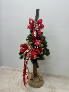 Choinka na pniu z dekorem 80