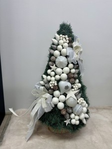 Choinka stożek z dekorem 75 