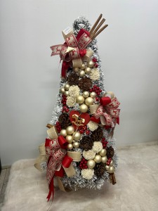 Choinka stożek z dekorem 90