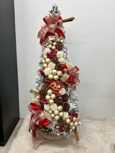 Choinka stożek z dekorem 110 