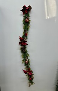 Girlanda  świąteczna zielona z szyszkami 150 