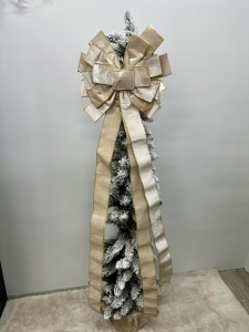 Kokarda beżowa na choinkę 120