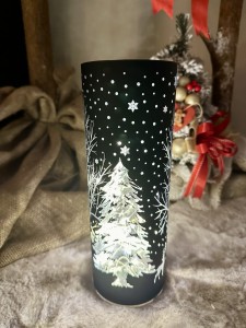 Lampion dekoracyjny czarny LED 25 