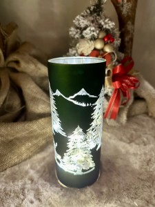 Lampion dekoracyjny zielony LED 20 