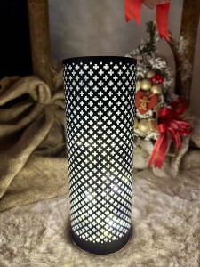 Lampion dekoracyjny czarny LED 25