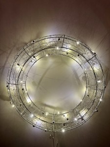Wieniec srebrny LED 40