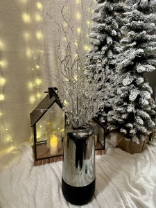 Wazon lustrzany srebrny 41