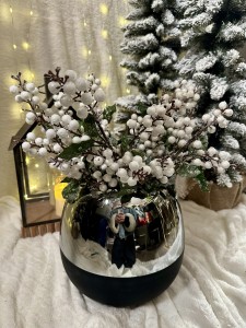 Wazon lustrzany srebrny 27