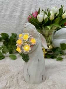 Zając z kwiatami LED 25