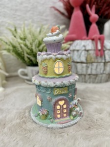 Domek wielkanocny tort LED 25