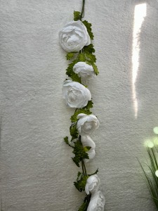 Girlanda piwonie białe 190