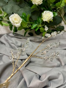 Gałązka złota z kryształkami 56