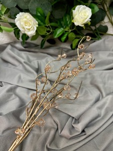 Gałązka różowe złoto  z kryształkami 80