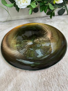 Podtalerz szklany brązowo-złoty 33  