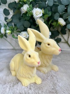 Zestaw zajączków flokowanych waniliowych 21/26  