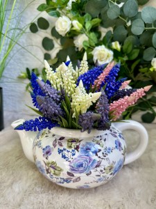 Osłonka ceramiczna imbryk w kwiaty 13