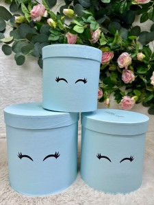 Zestaw pudełek dekoracyjnych błękitnych