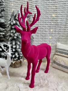 Renifer flokowany fuksja 88