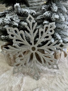 Zawieszka śnieżynka szampańskie złoto 40