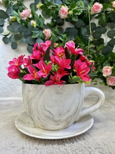 Osłonka filiżanka ciemny marmur 16 