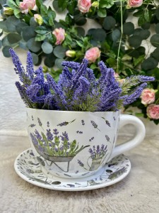 Osłonka filiżanka lawenda 16  