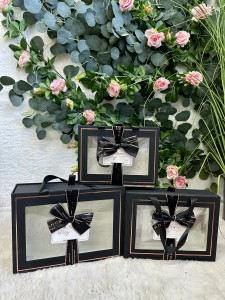 Zestaw pudełek dekoracyjnych czarnych 