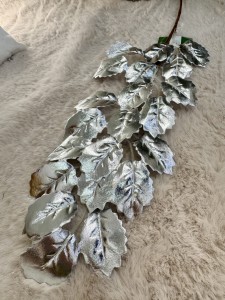 Liść dekoracyjny srebrny  80 