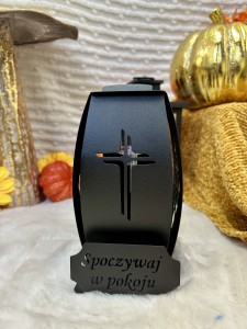 Znicz solarny metalowy 22