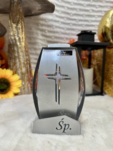 Znicz solarny metalowy 19