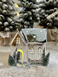 Domek srebrny LED 21