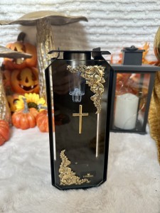 Znicz solarny metalowy 26