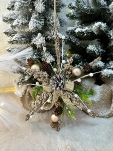 Zawieszka śnieżynka z dekorem 33