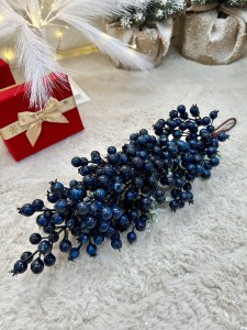 Gałązka świąteczna granatowa 55 