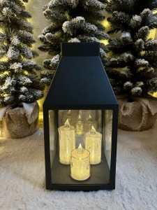 Lampion LED  czarny 35