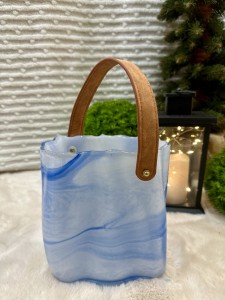 Wazon torebka błękitna 20 