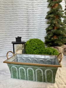 Osłonka metalowa turkusowo-złota 37